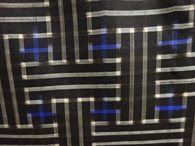 アンティーク　秋名バラ織出し本場泥大島紬着物